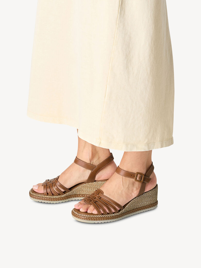 Leren Sandaaltje - bruin, cognac, hi-res