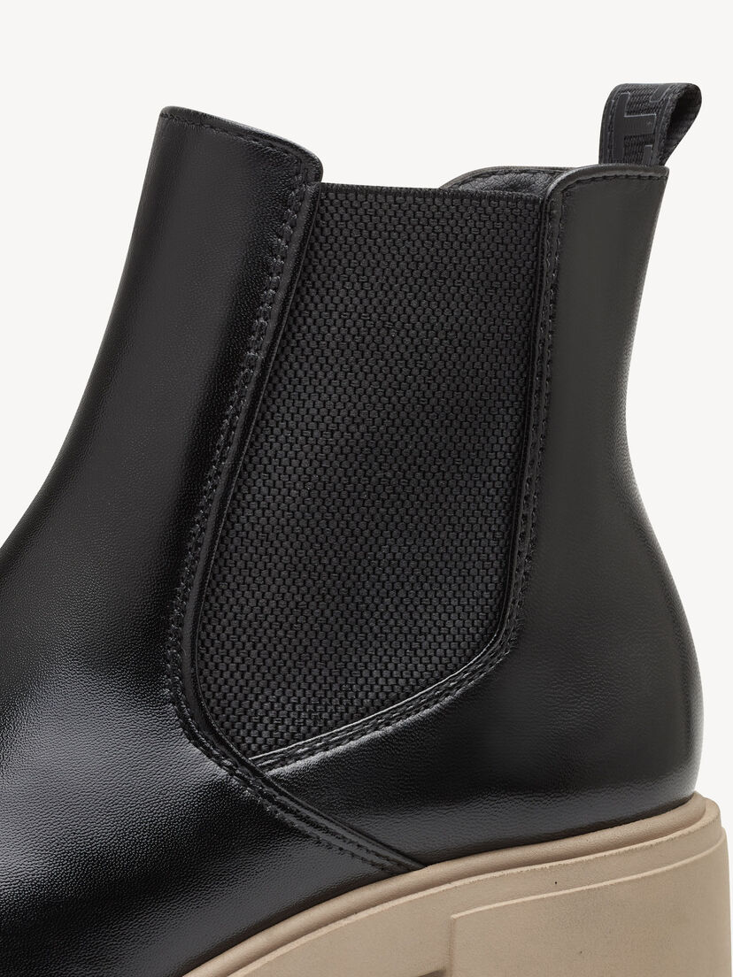 Leren Chelseaboot - zwart, BLACK COMB, hi-res