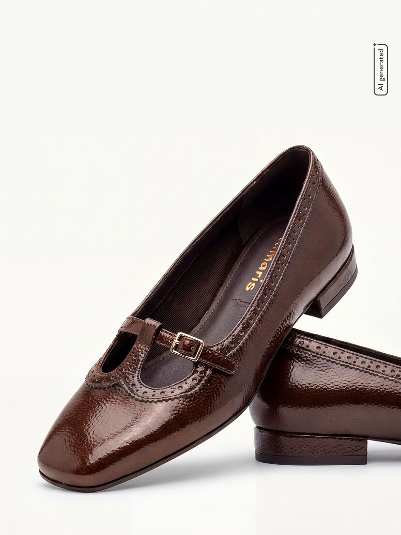 Ballerina, BROWN PATENT, hi-res