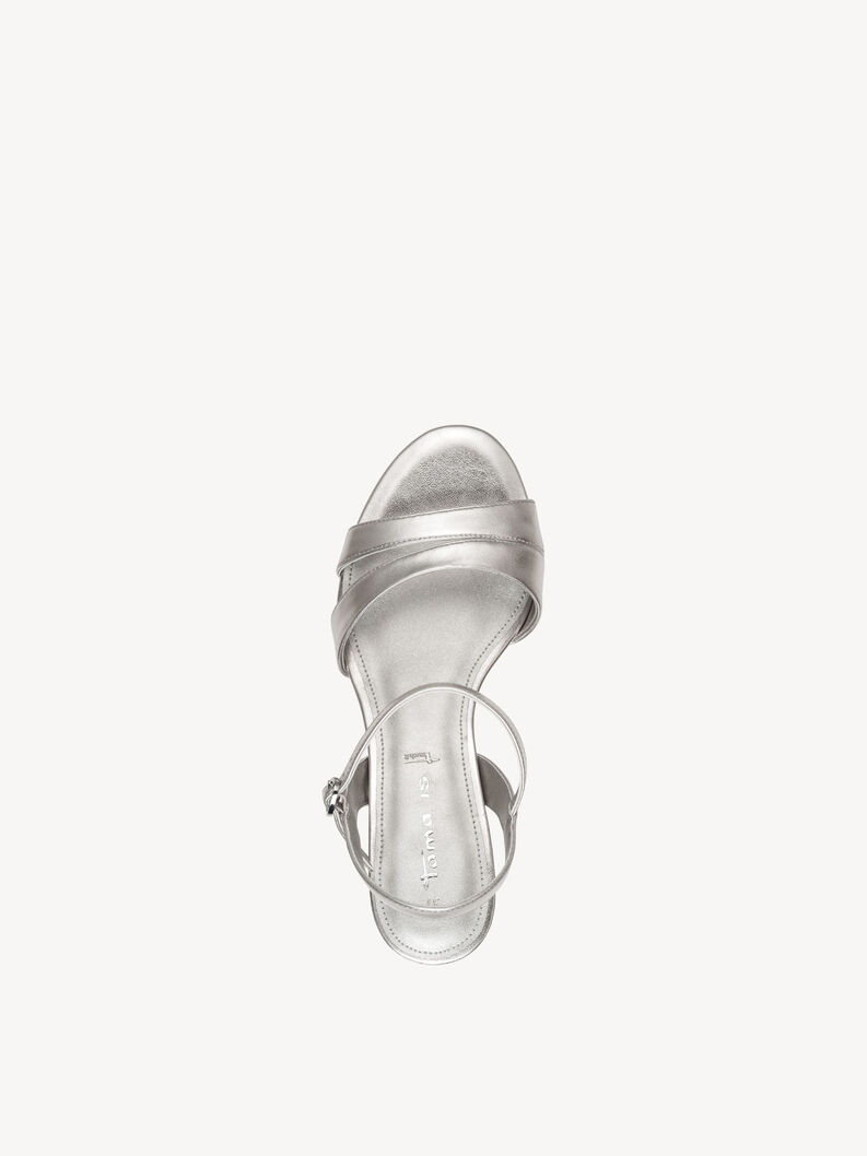Heeled sandal, PLATINUM, hi-res