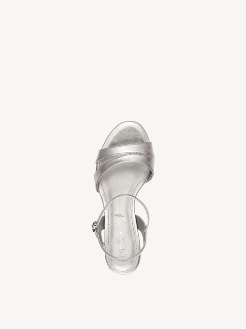 Heeled sandal, PLATINUM, hi-res