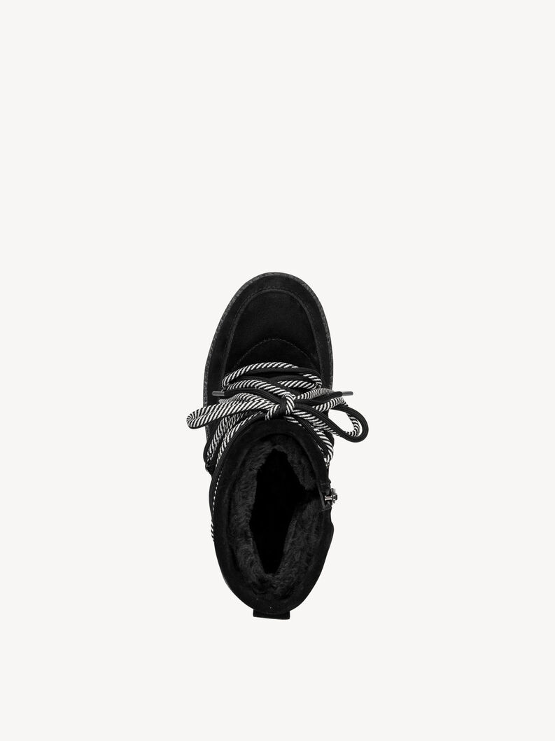 Lederstiefelette - schwarz Warmfutter, BLACK, hi-res
