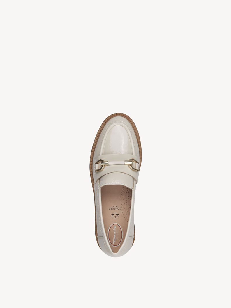 Leather Slipper - beige, CREME PATENT, hi-res