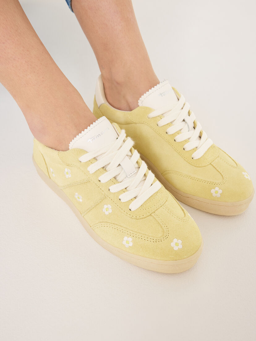 Leren Sneaker - geel, SOFT LEMON, hi-res