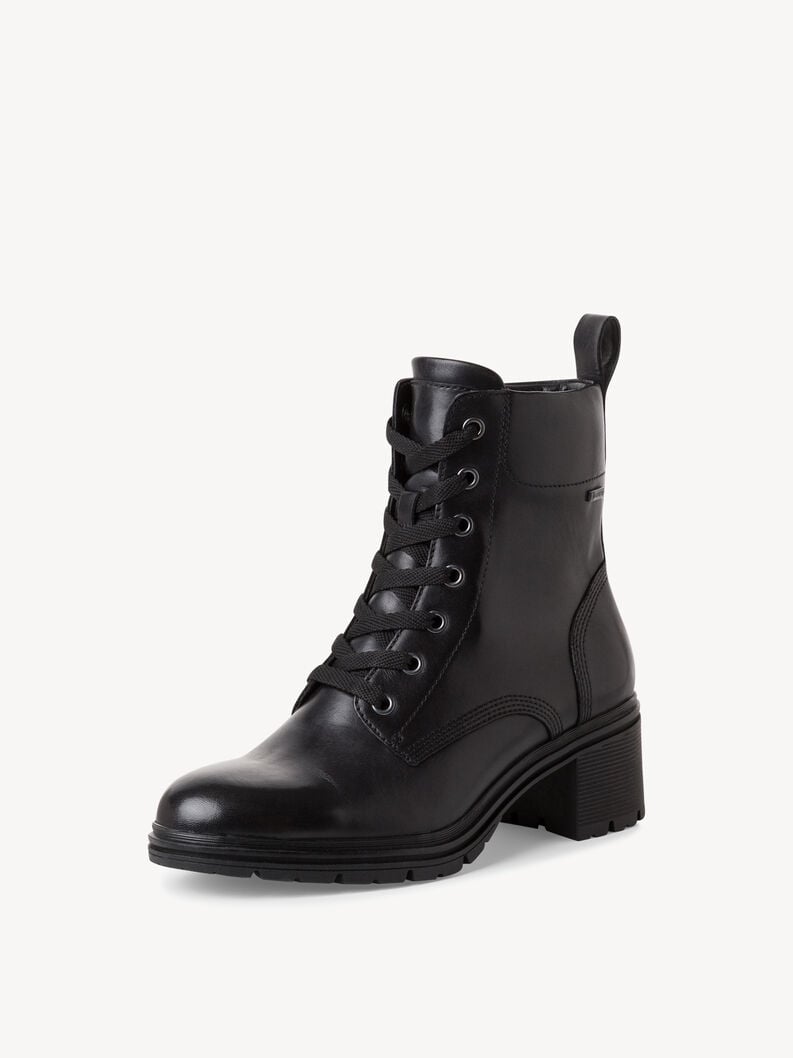 Bottine en cuir - noir, BLACK, hi-res