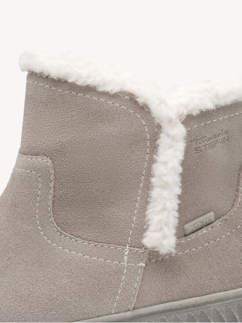 Bottine en cuir - gris doublure chaude, LT GREY, hi-res