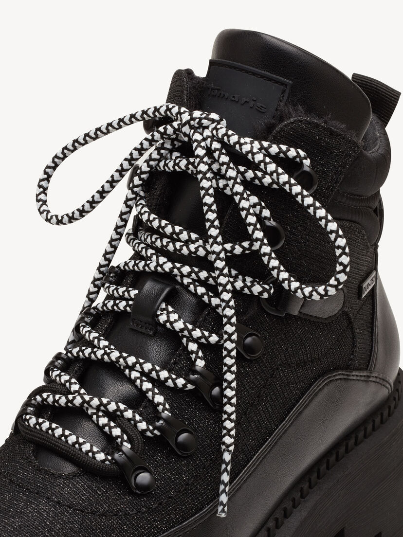 Enkellaarsje - zwart warme voering, BLACK GLAM, hi-res