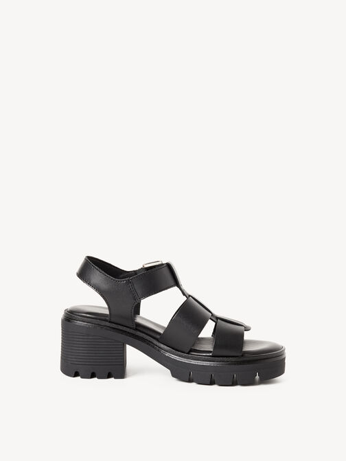 Sandalette, BLACK LEATHER, hi-res