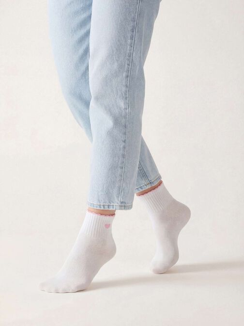 Chaussettes, lot de 2, white/sky, hi-res