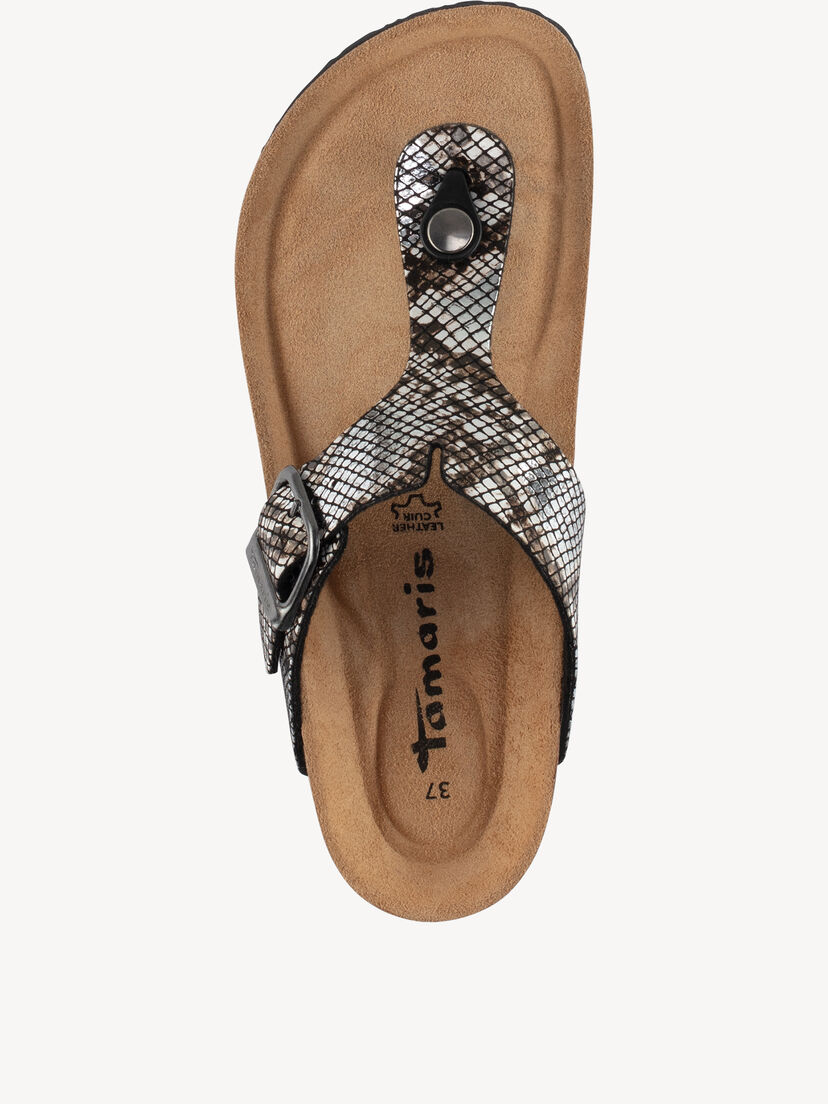 Slipper - zwart, BLACK/SNAKE, hi-res