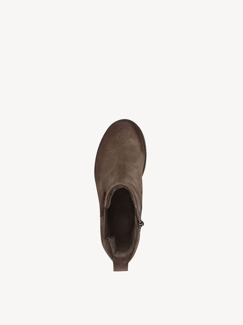 Leren Chelseaboot - grijs, MUSHROOM, hi-res