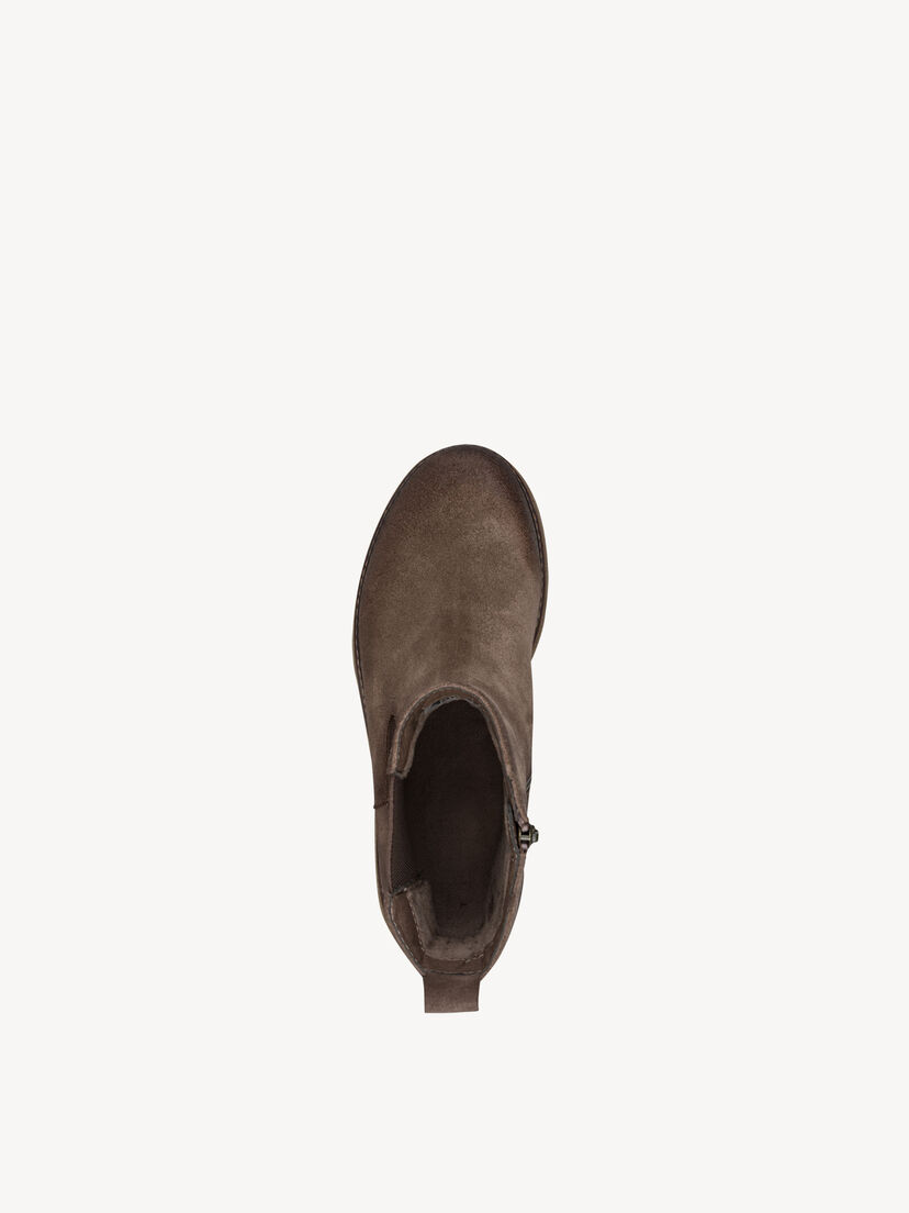 Leren Chelseaboot - grijs, MUSHROOM, hi-res