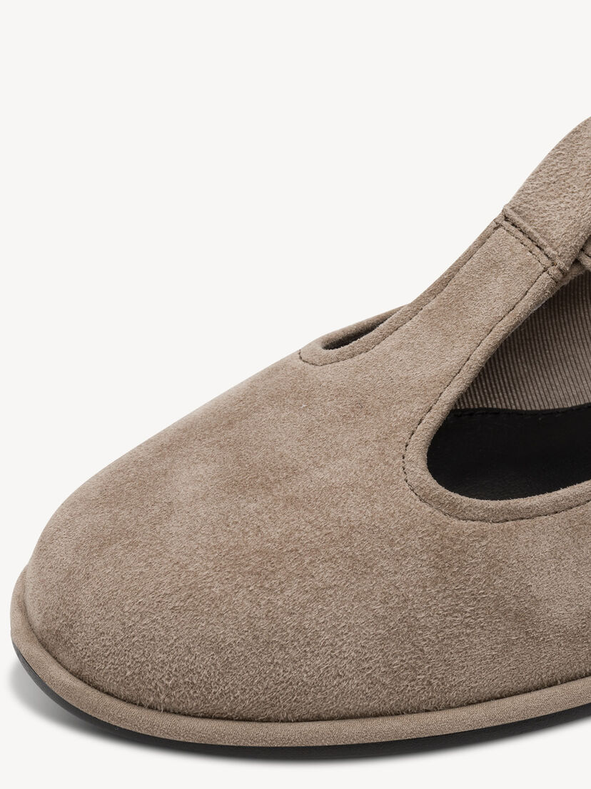 Leren Ballerina - beige, TAUPE, hi-res