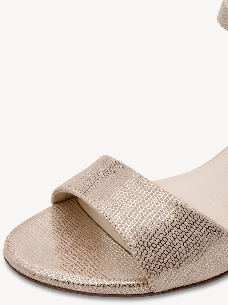 Sandalette - metallic, LT GOLD STRUCT, hi-res