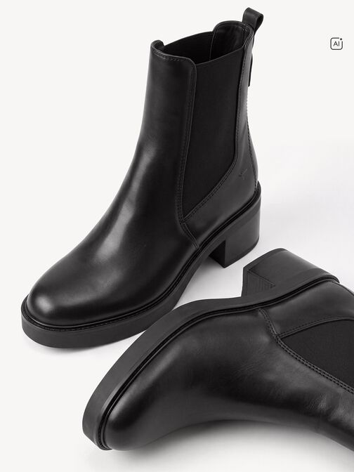 Chelsea boot, BLACK LEATHER, hi-res