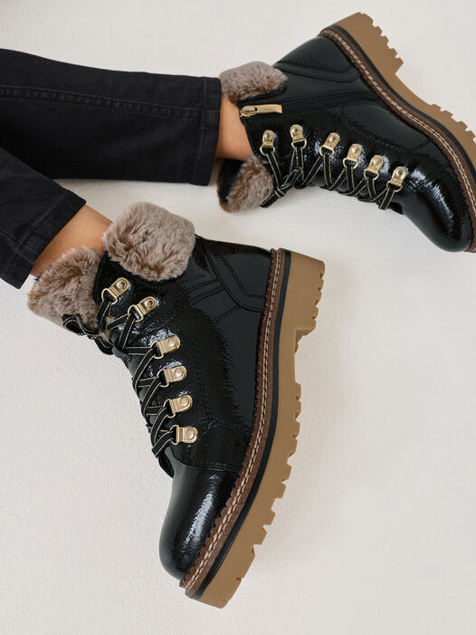 Enkellaarsje, BLACK PATENT, hi-res