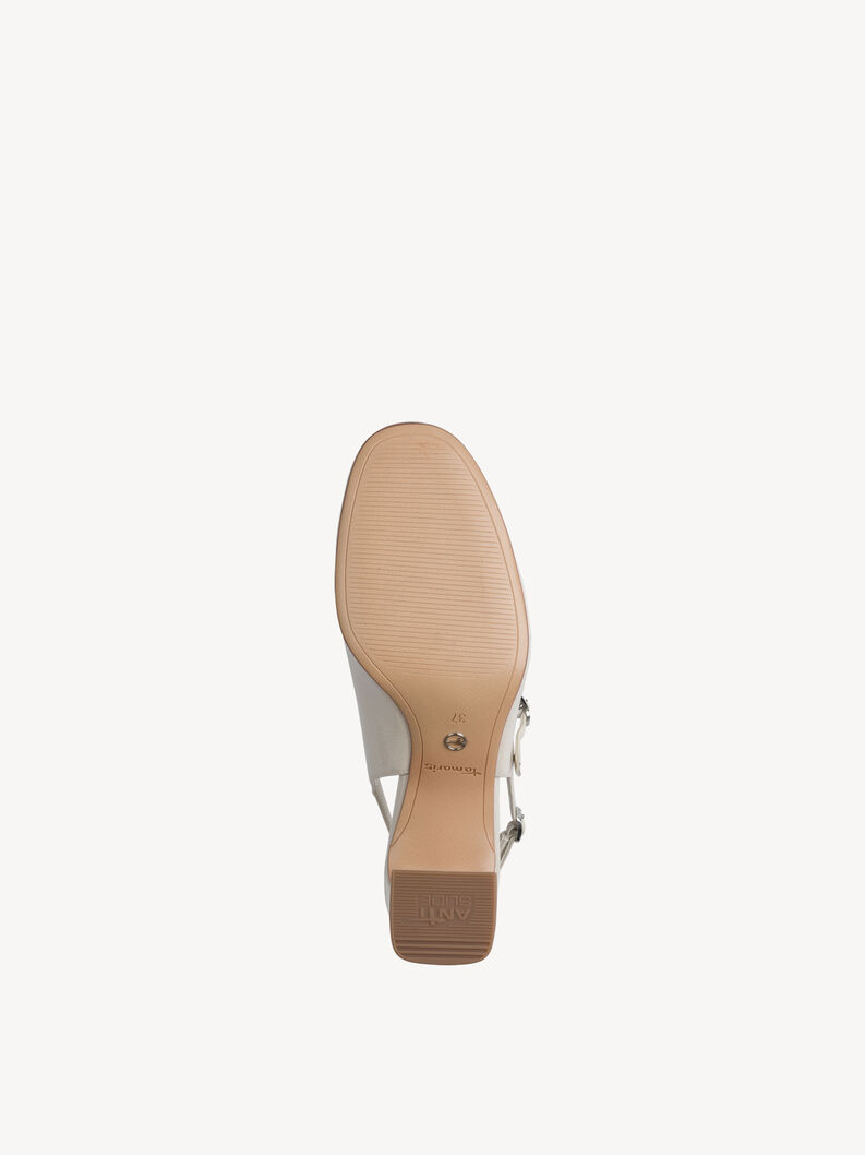 Sling pumps - beige, IVORY PATENT, hi-res