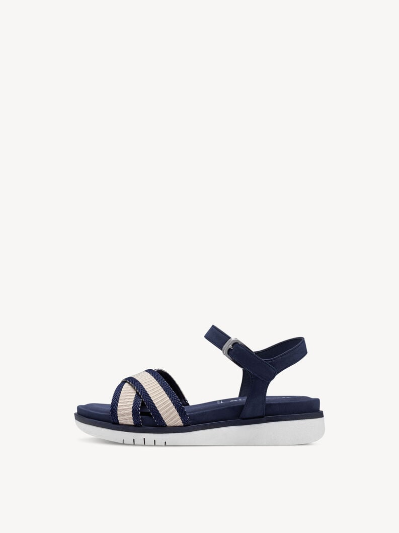 Heeled sandal - blue, NAVY COMB, hi-res