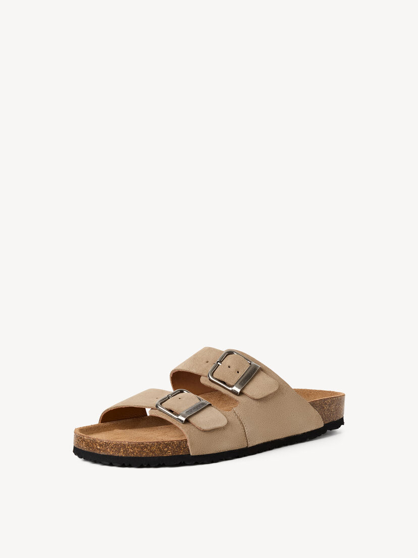 Leren Slipper - beige, SAND, hi-res