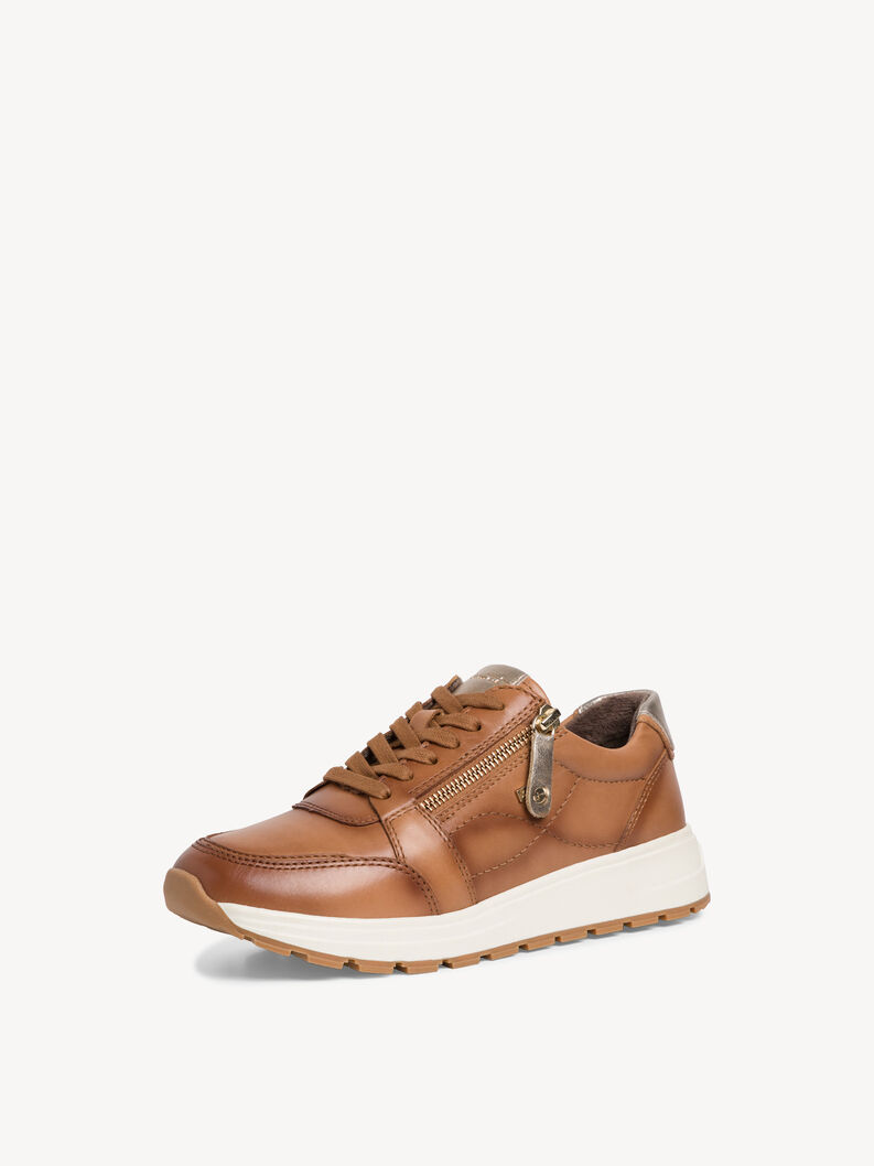 Leather Sneaker - brown, COGNAC, hi-res