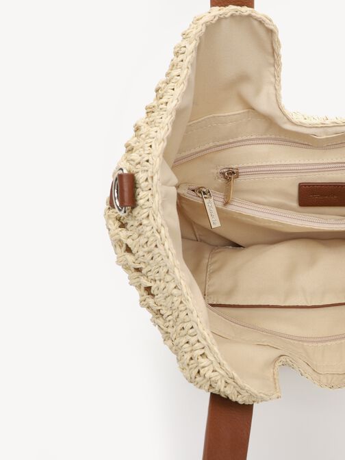 Shopping bag, beige, hi-res