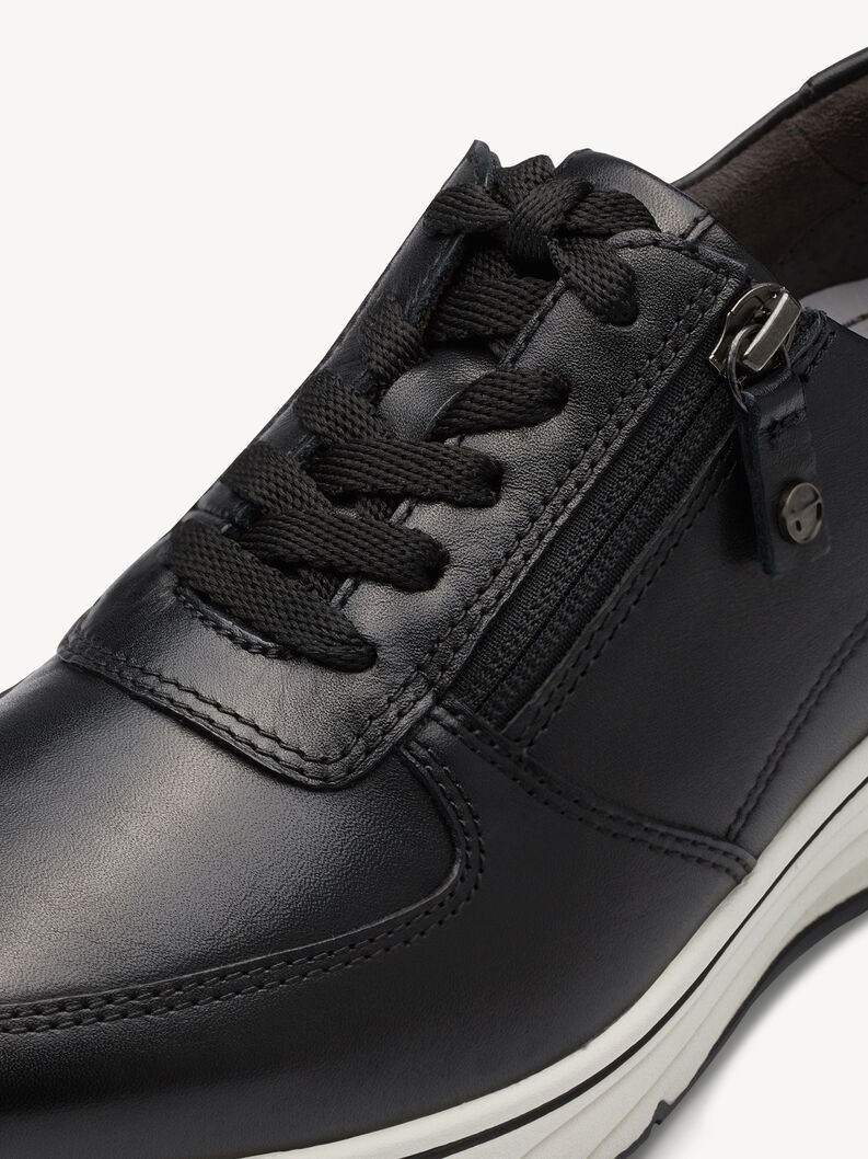 Ledersneaker - schwarz, BLACK, hi-res