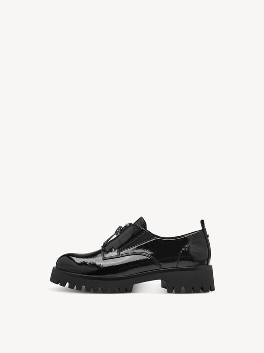 Instappers, BLACK PATENT struc. Patent, hi-res