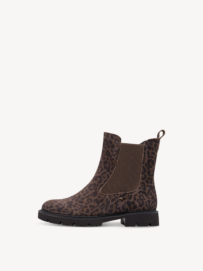 Leren Chelseaboot - beige, LEOPARD, hi-res