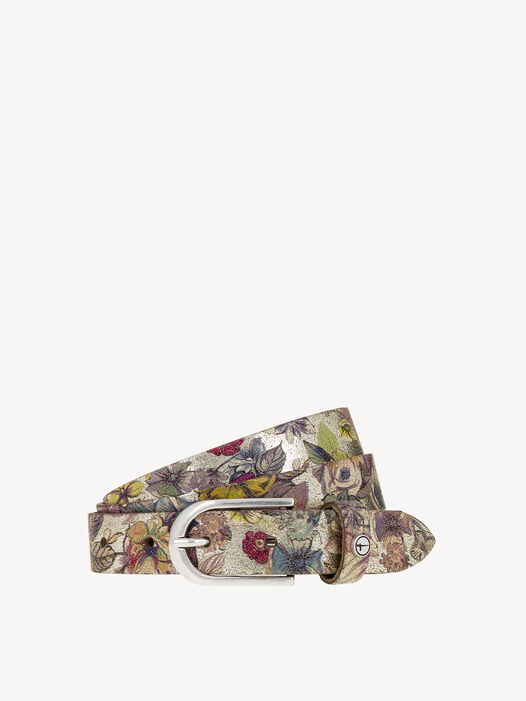 Leren riem, Gold-Multicolor, hi-res