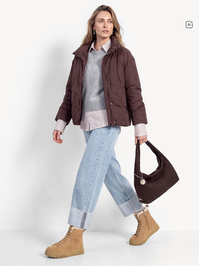 Leren Enkellaarsje - bruin warme voering, 310, hi-res