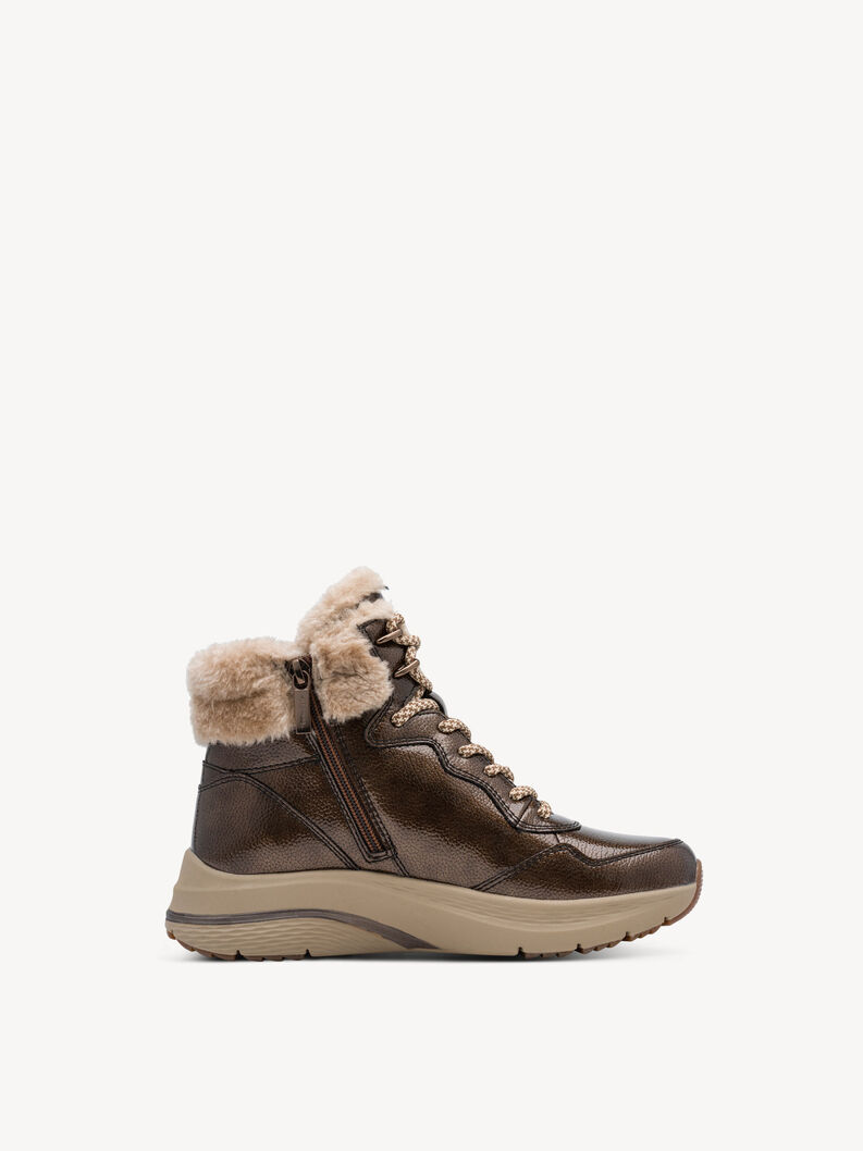 Stiefelette - braun Warmfutter, BROWN PATENT, hi-res