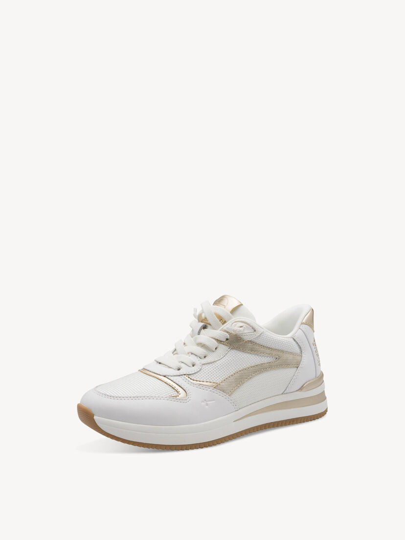 Sneaker - wit, WHITE/GOLD, hi-res