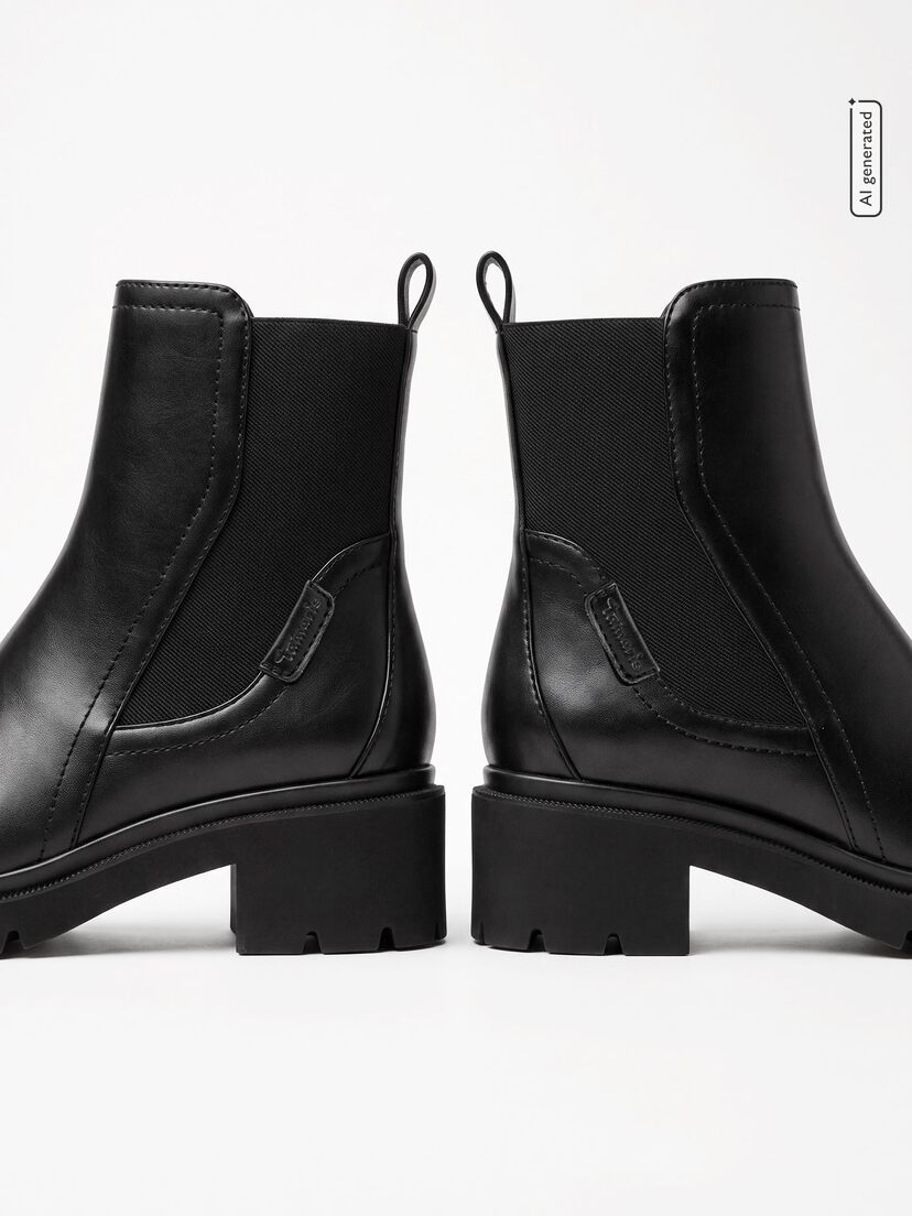 Chelseaboot - zwart, BLACK, hi-res