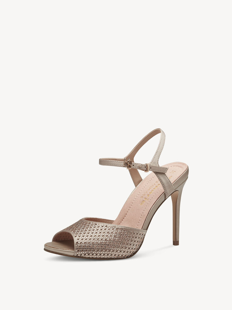 Heeled sandal - beige, CHAMPAGNE, hi-res