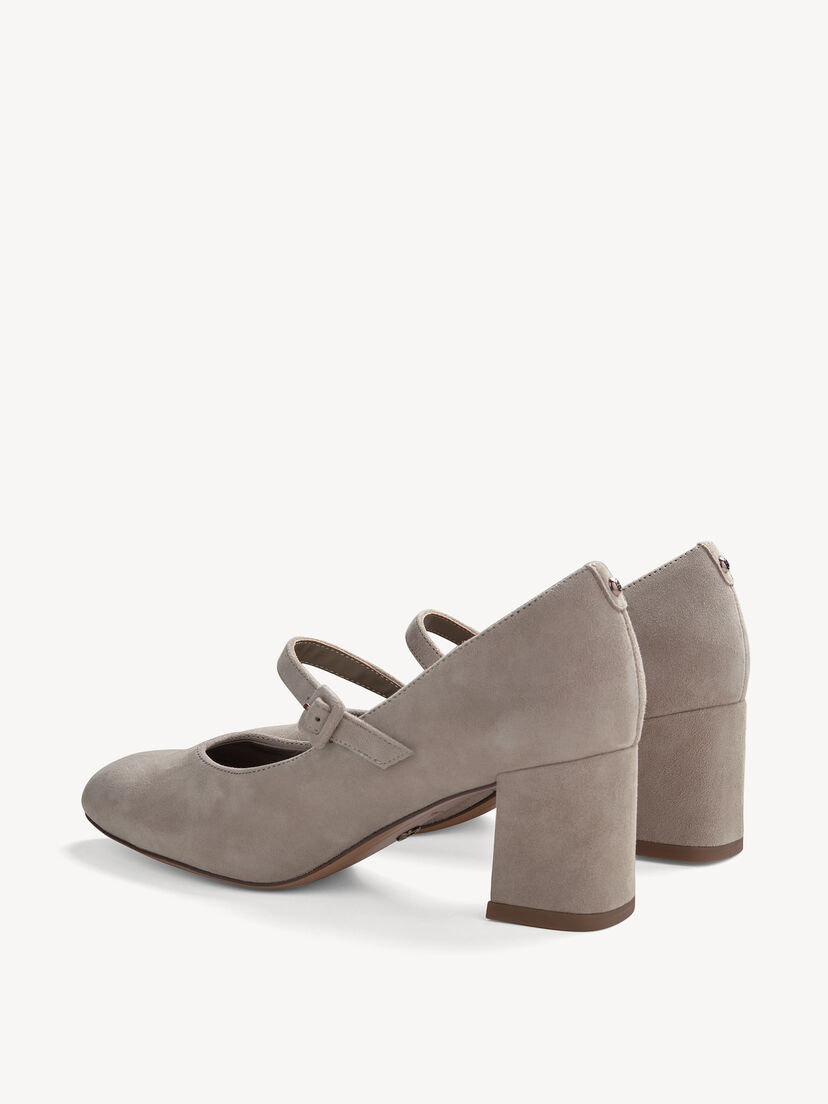 Leren Pumps - beige, TAUPE, hi-res