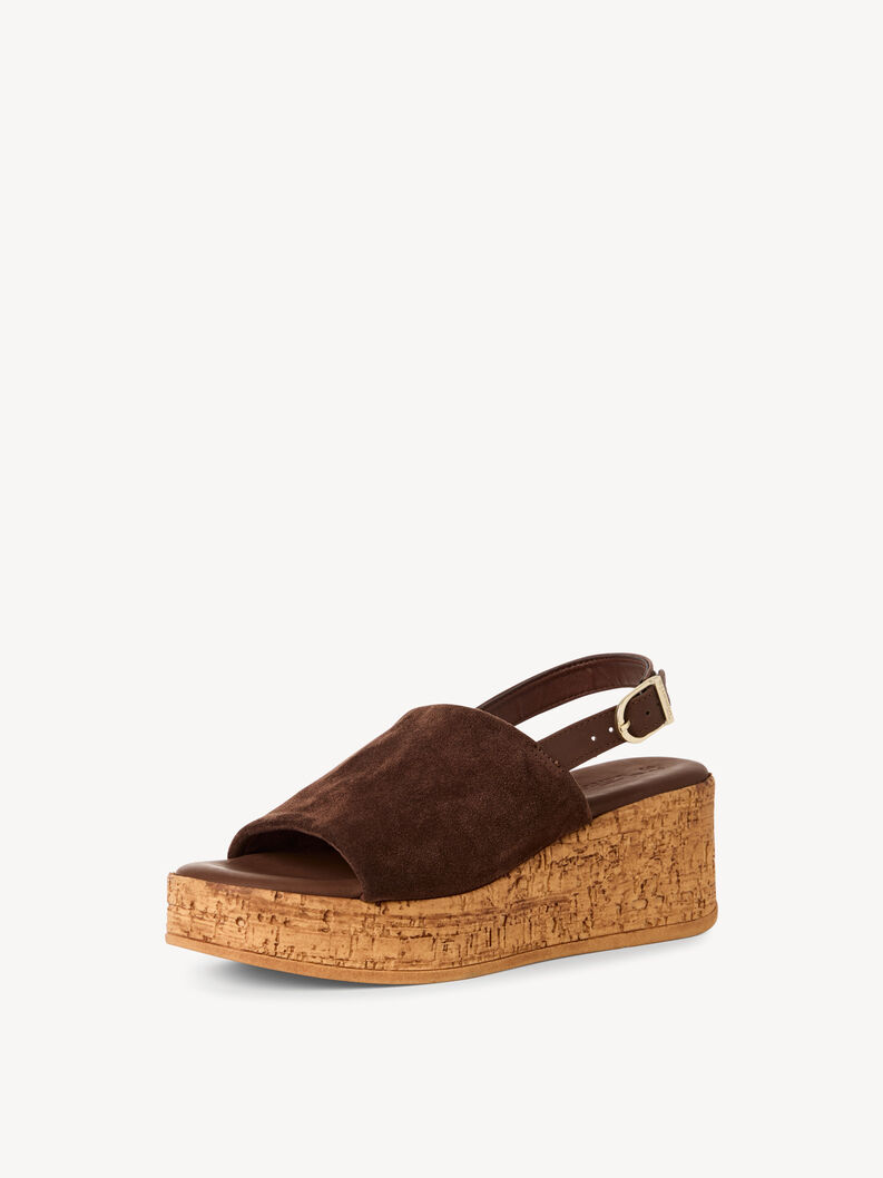 Ledersandalette - braun, MOCCA, hi-res