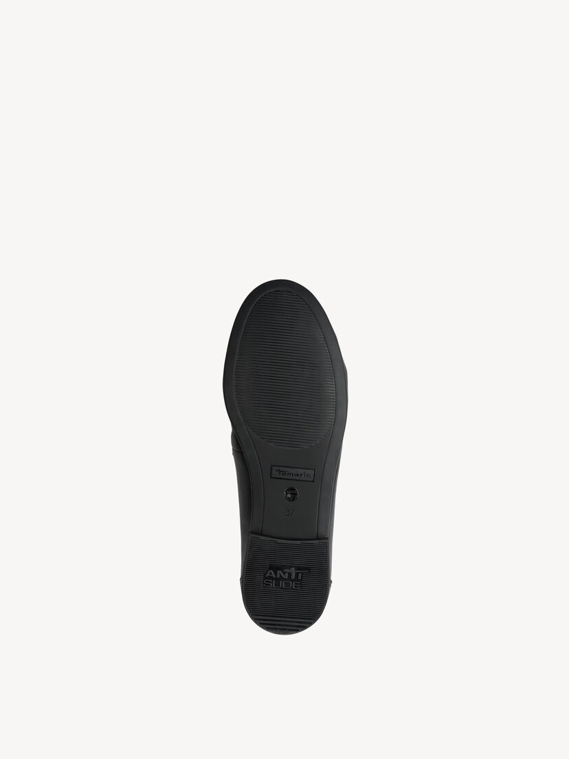 Leren Instappers - zwart, BLACK LEATHER, hi-res