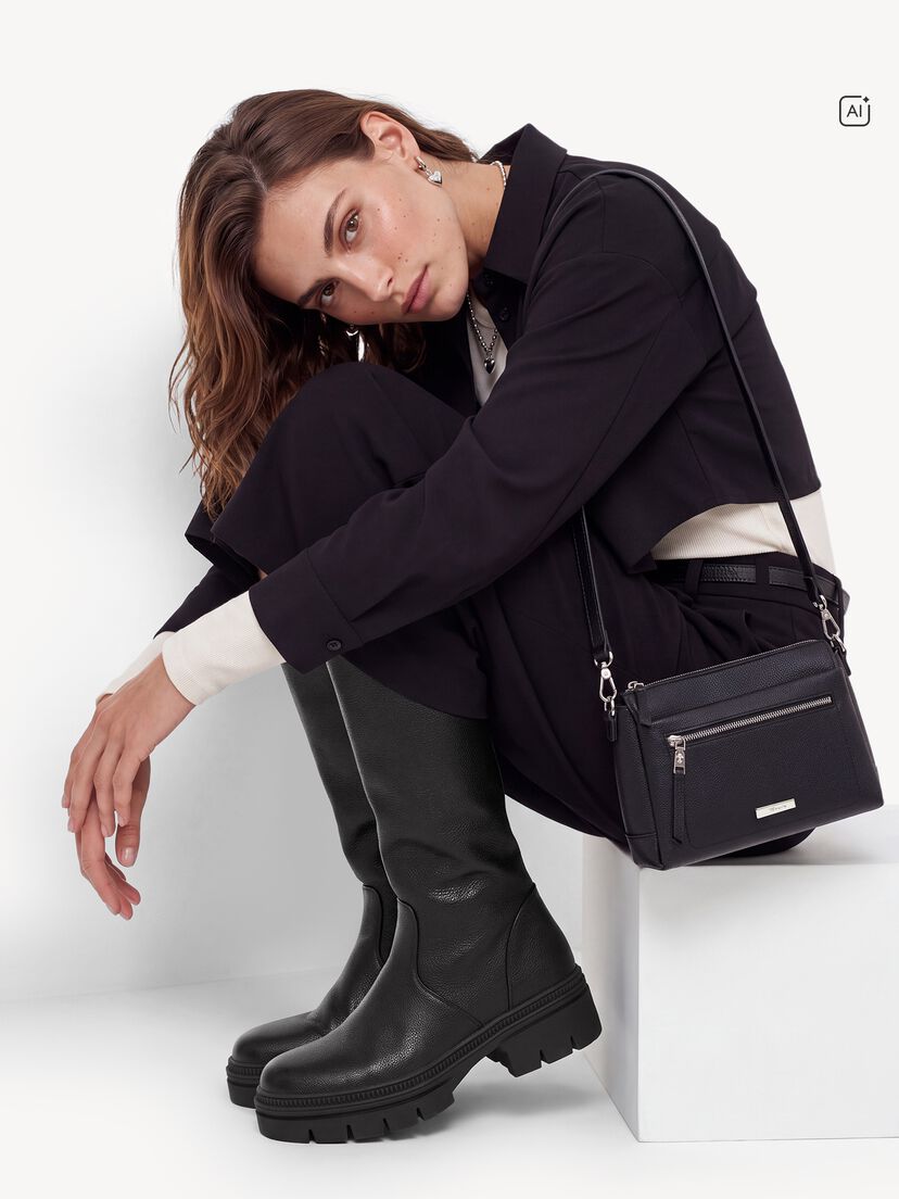 Leren Laarzen - zwart, BLACK LEATHER, hi-res