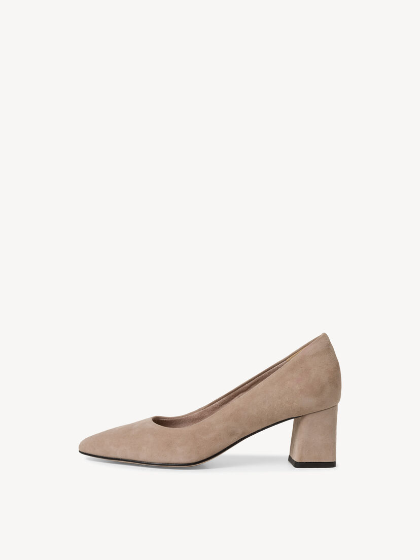 Leren Pumps - beige, TAUPE, hi-res