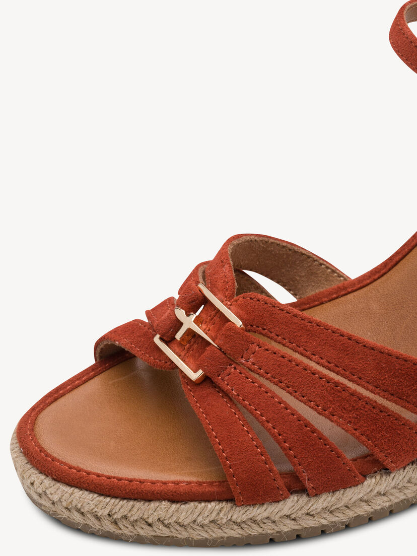 Leren Sandaaltje - oranje, TERRACOTTA, hi-res