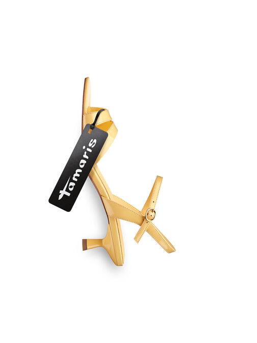 Sandale &agrave; talon, PALE YELLOW, hi-res