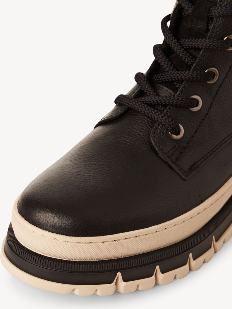 Lederstiefelette - schwarz, BLACK LEATHER, hi-res