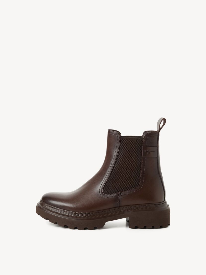 Leren Chelseaboot - bruin, BROWN, hi-res