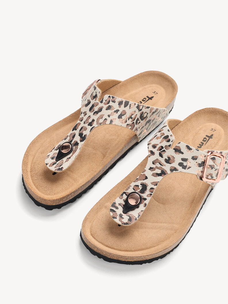 Pantolette, BEIGE/LEOPARD, hi-res