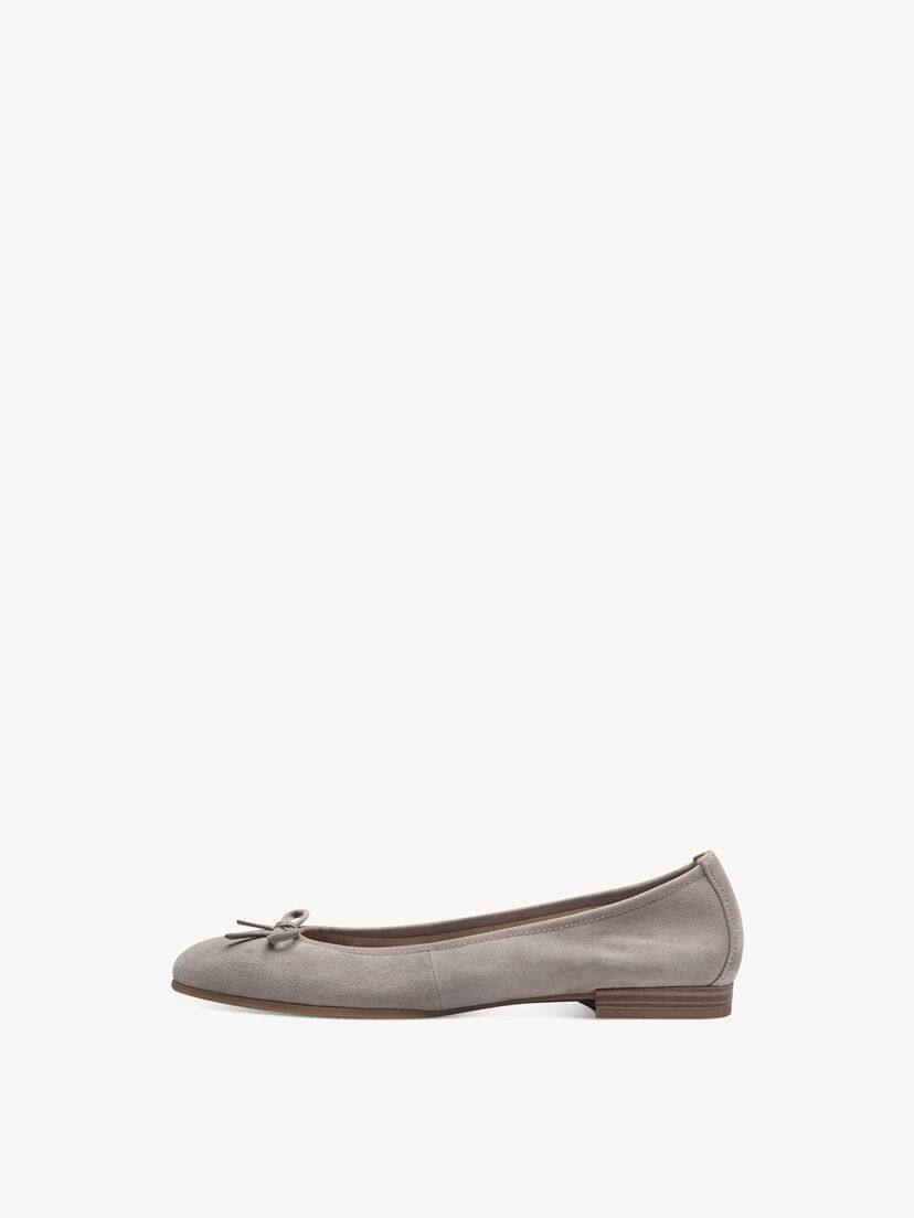 Leren Ballerina - beige, TAUPE, hi-res