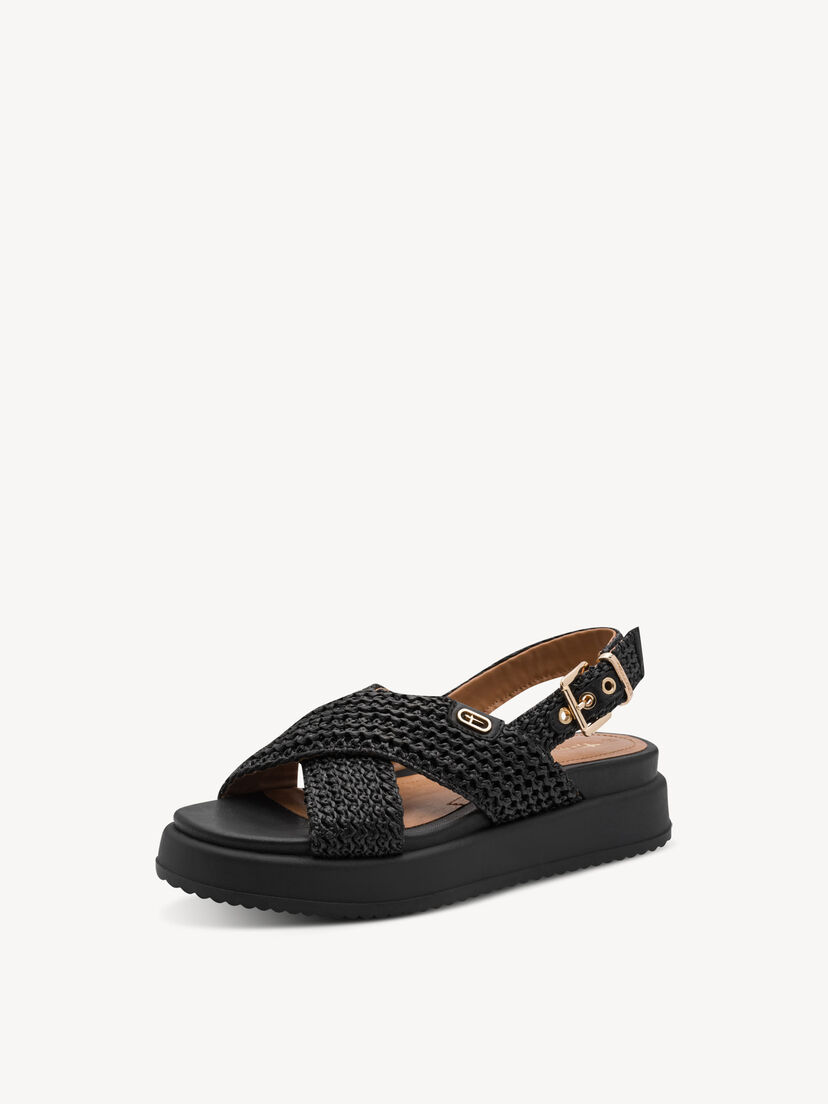 Sandaaltje - zwart, BLACK, hi-res