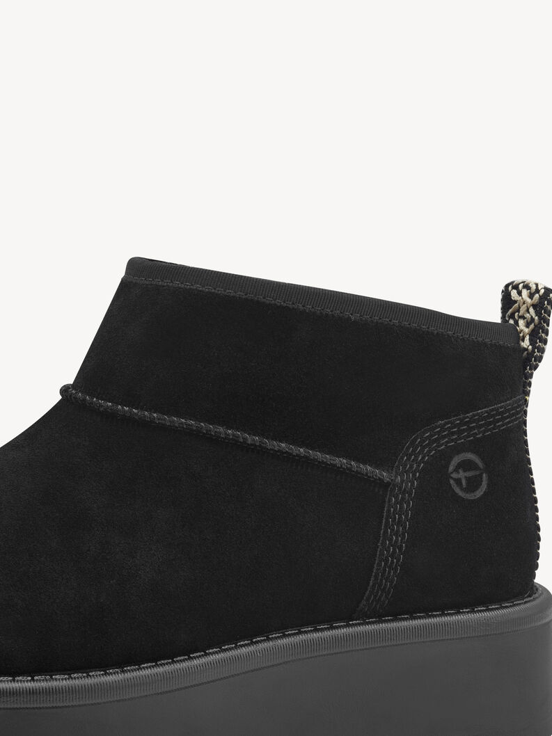 Leather Bootie - black warm lining, BLACK, hi-res