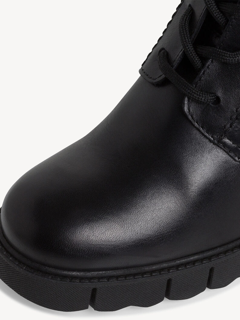 Lederstiefelette - schwarz, BLACK, hi-res