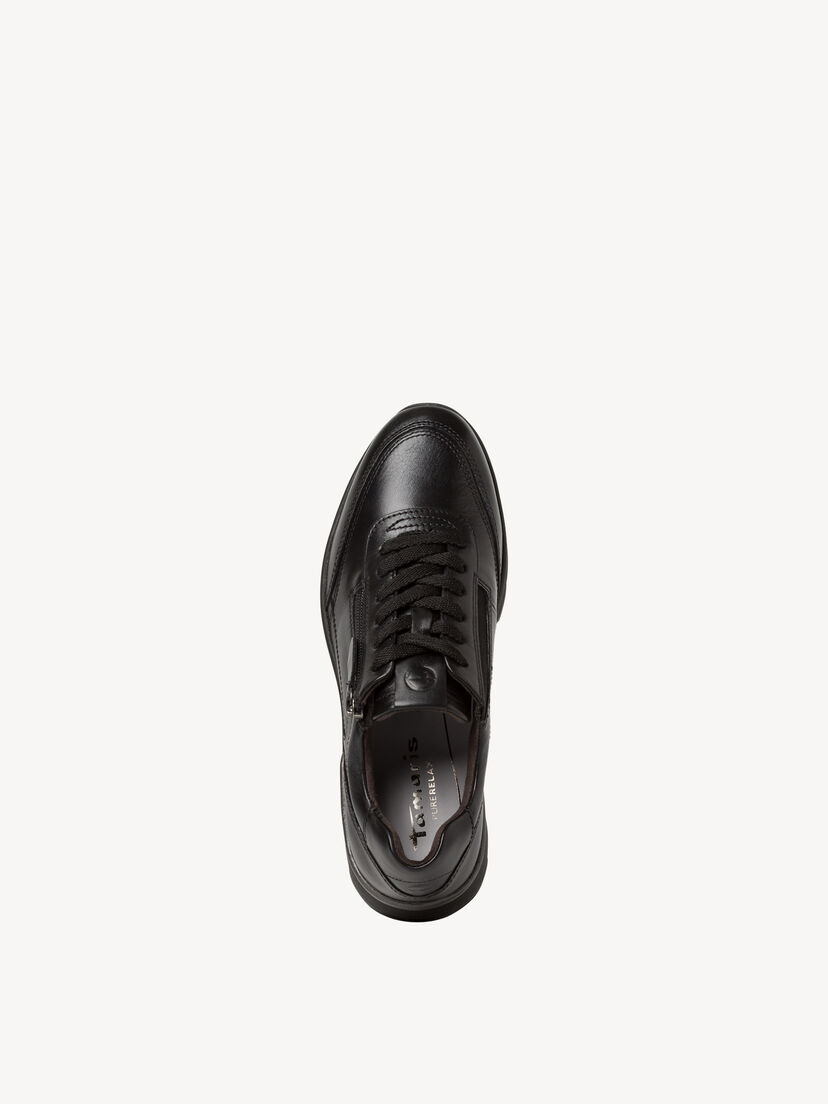 Leren Sneaker - zwart, BLACK LEATHER, hi-res