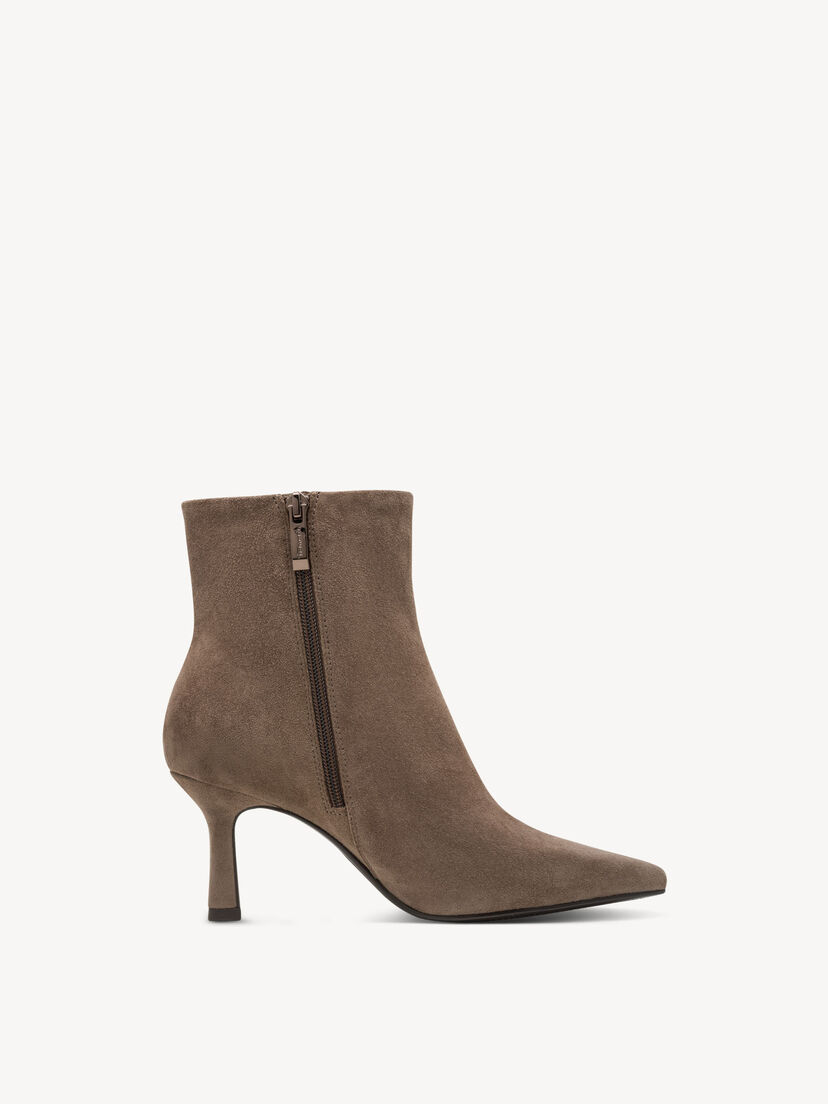Leren Enkellaarsje - beige, TAUPE, hi-res